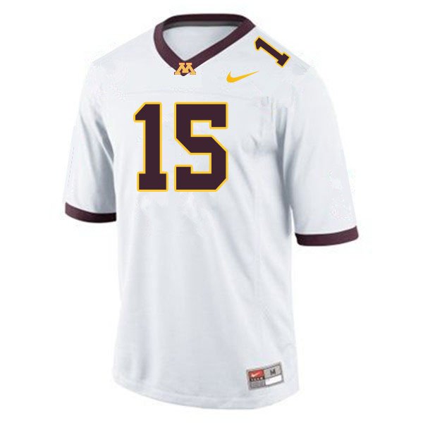 Men #15 Jacob Clark Minnesota Golden Gophers College Football Jerseys Sale-White - Click Image to Close